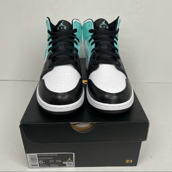 Nike Air Jordan 1 Retro Mid GS “Tropical Teal” NEW - Picture 2 of 4